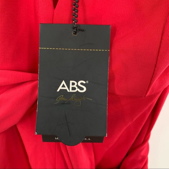 ABS Allen Schwartz Red Maxi Dress Women’s Size M NWT $380 - Picture 11 of 15